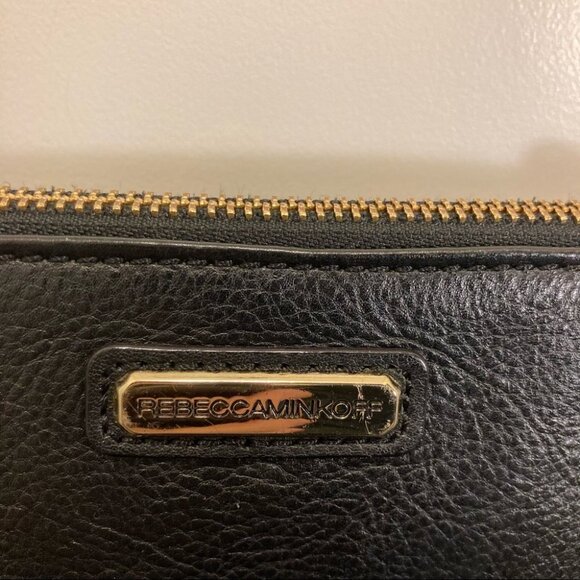 REBECCA MINKOFF Crossbody Leather Chain Accent Multiple Zippers Fringe Purse Bag - Picture 5 of 11